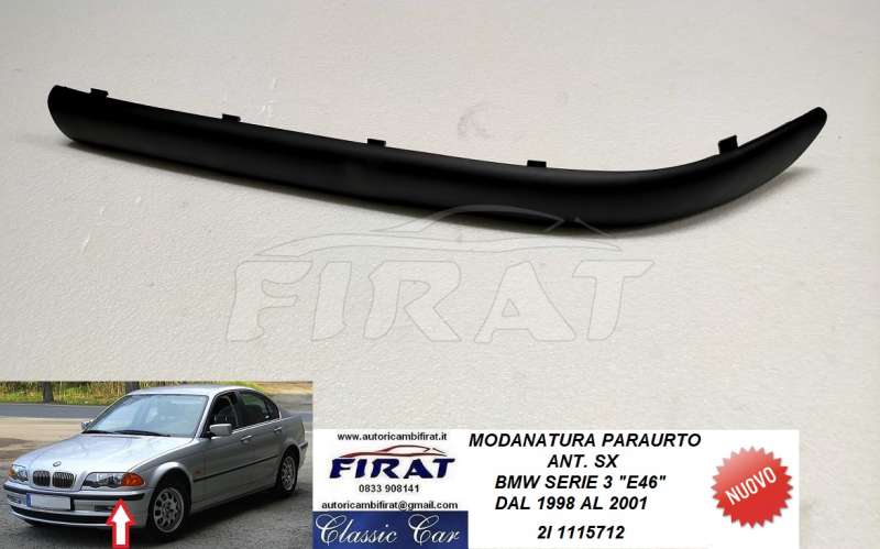 MODANATURA PARAURTO BMW SERIE 3 E46 98 - 01 ANT.SX